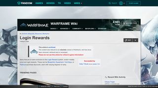 Category:Login Rewards | WARFRAME Wiki | FANDOM powered by ...