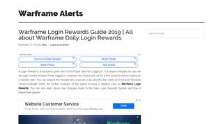 Warframe Login Rewards Review | Changes to Login Rewards ...