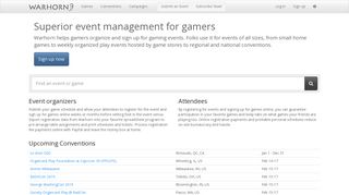 Warhorn: Superior event management for gamers