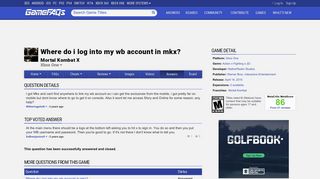 Where do i log into my wb account in mkx? - Mortal Kombat X Answers ...