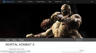 Mortal Kombat X - Warner Bros. - Games and Apps