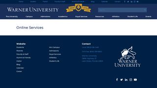 Online Services - Warner University