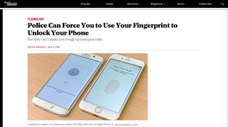 Can Police Make You Use Your Fingerprint to Unlock Your Phone ...