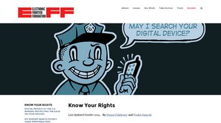 Know Your Rights | Electronic Frontier Foundation