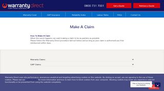 How To Make A Claim - Warranty Direct