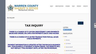Tax Inquiry | Warren County KY Sheriff – Bowling Green, KY