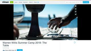 Warren Willis Summer Camp 2018- The Table on Vimeo