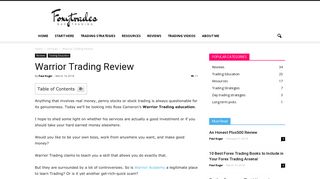 My (HONEST) Warrior Trading Review | UPDATED January 2019