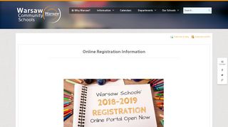 Online Registration Information - Warsaw Community Schools