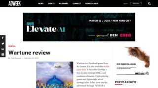 Wartune review – Adweek