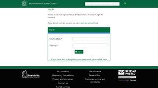 Parent Portal: Login - Warwickshire County Council