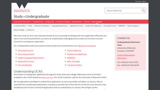 Applying for courses at the University of Warwick