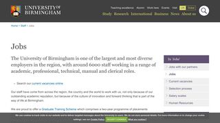 Jobs - University of Birmingham