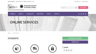 Online Services - NWHC - North Warwickshire & Hinckley College