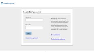 The Washington Trust Company | Login