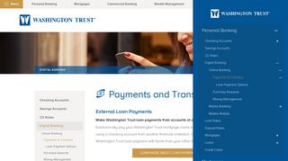 Online Banking Payments and Transfers - Washington Trust