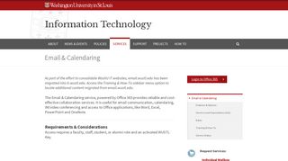 Email & Calendaring - WashU IT - Washington University in St. Louis