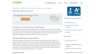 Washington Dental Insurance - WA Dental Plans - eHealth