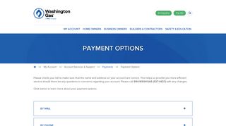 Payment Options - Washington Gas