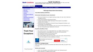 Online banking - Washington Mutual Bank Online Banking Service