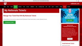 My Nationals Tickets | Washington Nationals - MLB.com