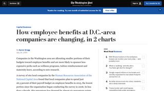 How employee benefits at DC-area companies are ... - Washington Post