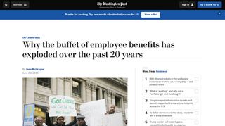 Why the buffet of employee benefits has exploded ... - Washington Post