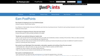 Earn Points - PostPoints - Washington Post