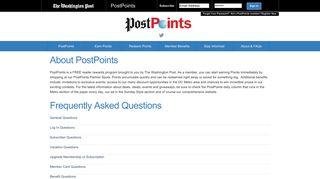About & FAQs - PostPoints - Washington Post
