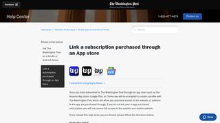 Link a subscription purchased through an App store – The Washington ...