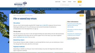 File or amend my return - Washington State Department of Revenue
