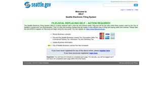SELF - Seattle Electronic Filing System - Welcome - Seattle.gov