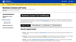 Business License Tax Certificates - Seattle.gov