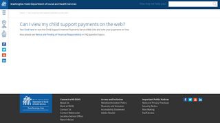 Can I view my child support payments on the web? | DSHS