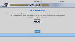 WATCH User Notice