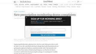 New prescription monitoring draws complaints | The Seattle Times