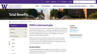 PERS 2 retirement plan - UW HR - University of Washington