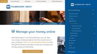 Washington Trust Online Banking