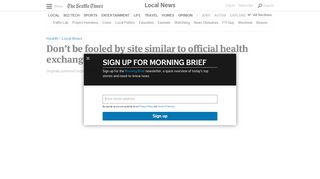 Don't be fooled by site similar to official health exchange | The Seattle ...