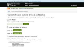 Waste carriers, brokers and dealers