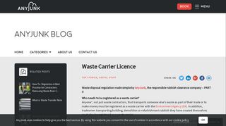 Waste carrier licence information - AnyJunk