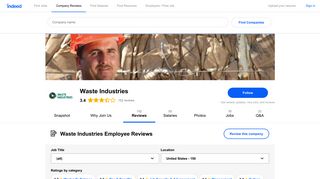 Working at Waste Industries: 148 Reviews | Indeed.com
