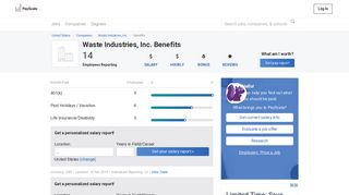 Waste Industries, Inc. Benefits & Perks | PayScale
