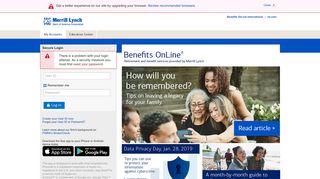 Secure Login - Benefits OnLine - Merrill Lynch