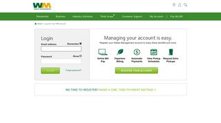 Log into Your WM Account | Waste Management