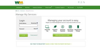 Manage My Services | Waste Management