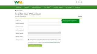 Register to Manage Your Account Online | Waste Management