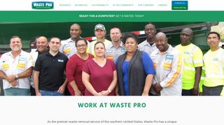 Work at Waste Pro – Waste Pro USA