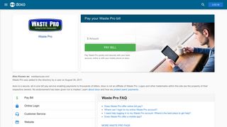 Waste Pro: Login, Bill Pay, Customer Service and Care Sign-In - Doxo