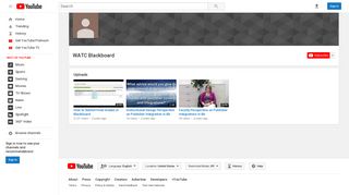WATC Blackboard - YouTube